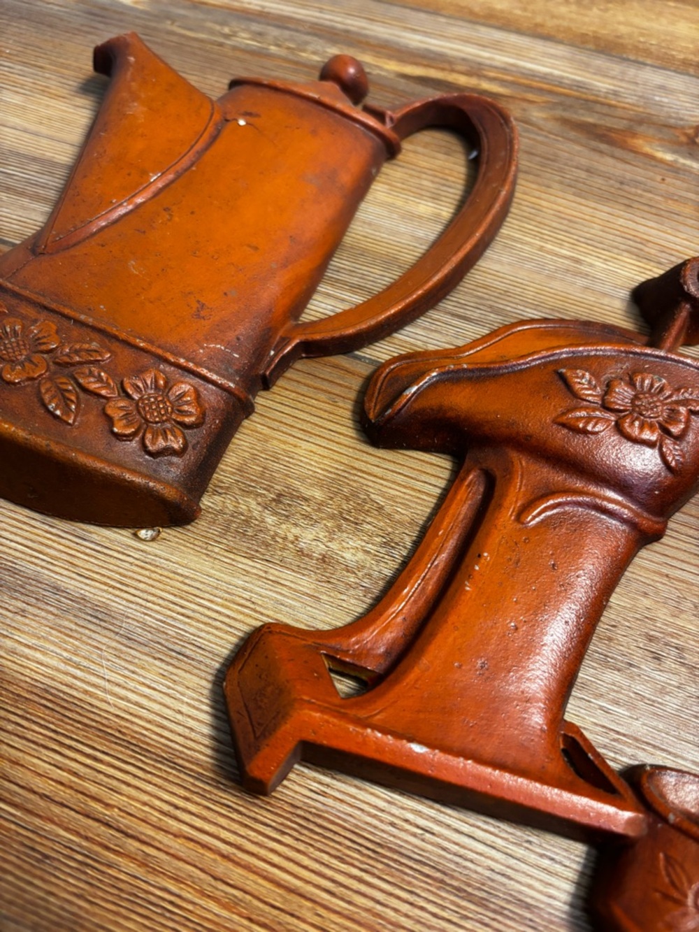 Vintage Orange Wall Hooks - Home Wall Decor